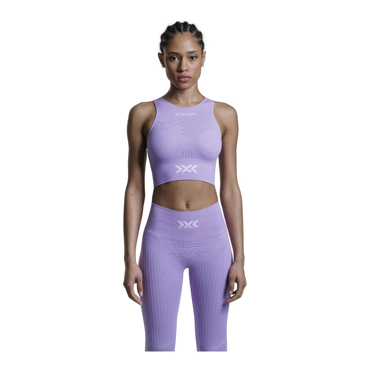 Maiou Femei X-Bionic Energizer 4.0 Fitness Crop Wmn Bright Lavender/White