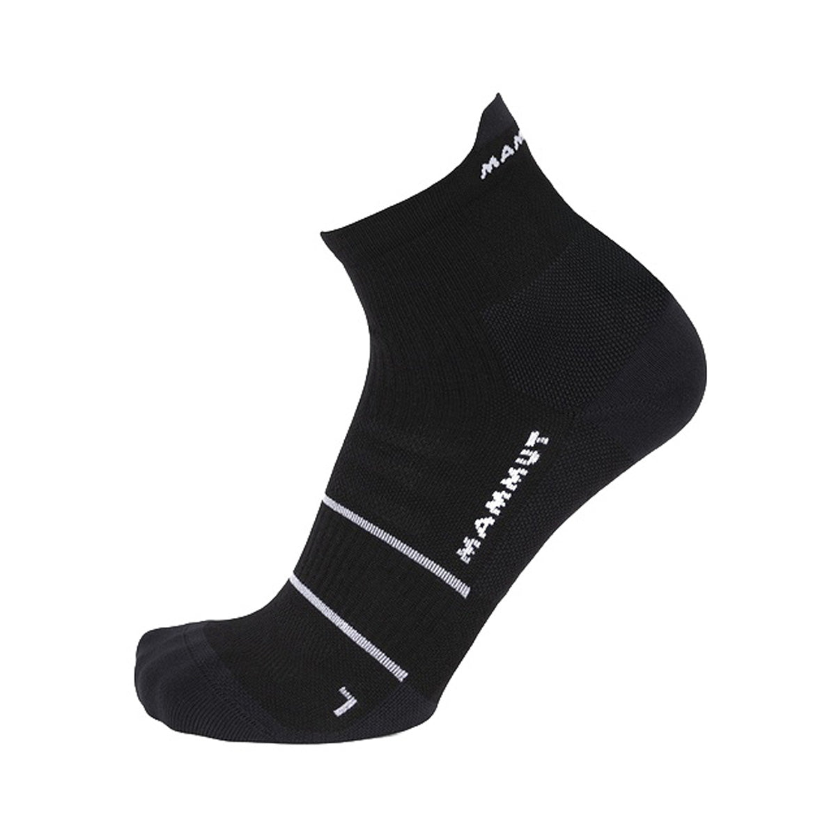 Sosete Alergare Mammut Socks Trail Running Lightweight Merino Quarter Black-White
