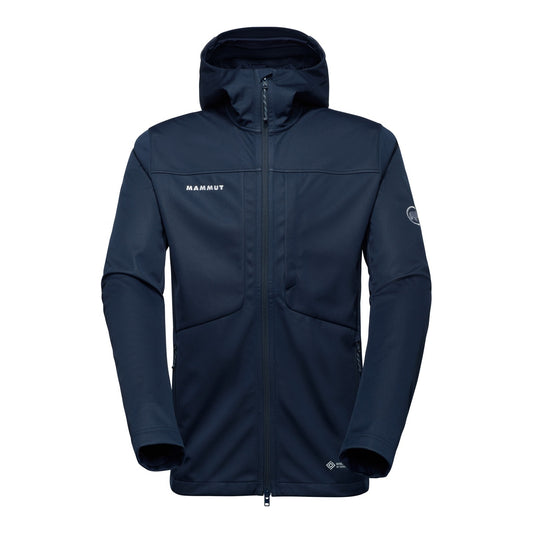 Jacheta Softshell Barbati Mammut Ultimate VIII SO Hooded Marine
