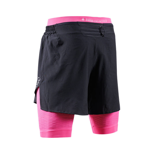 Pantaloni Scurti Barbati X-BIONIC Effektor 2In1 X Black-Neo Pink