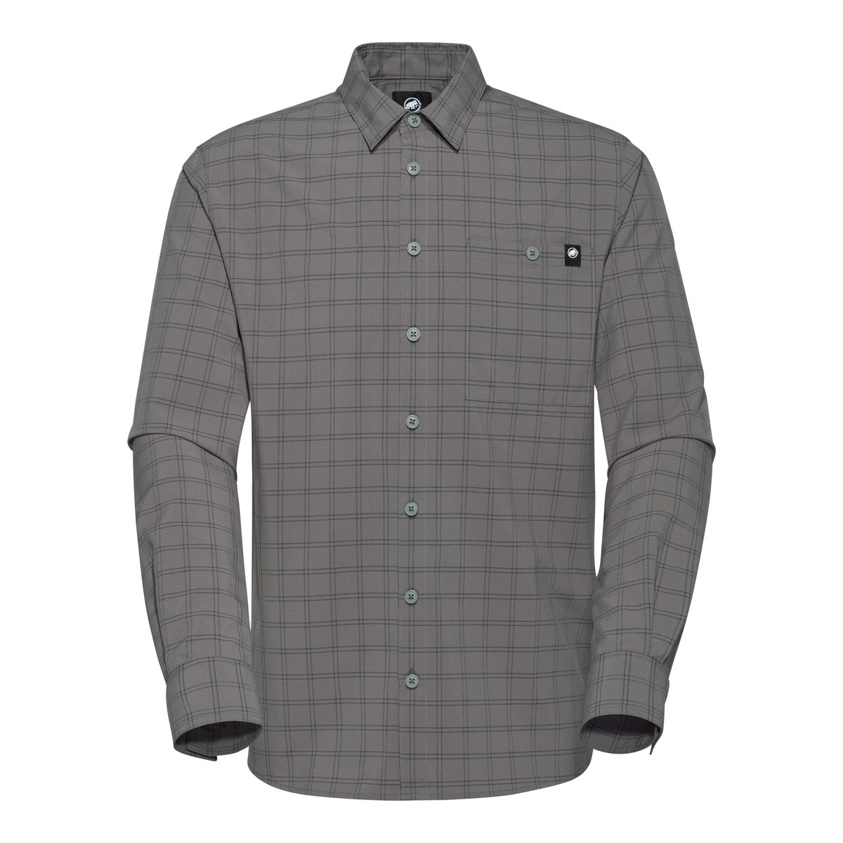 Camasa Barbati Mammut Lenni Longsleeve Steel-Black