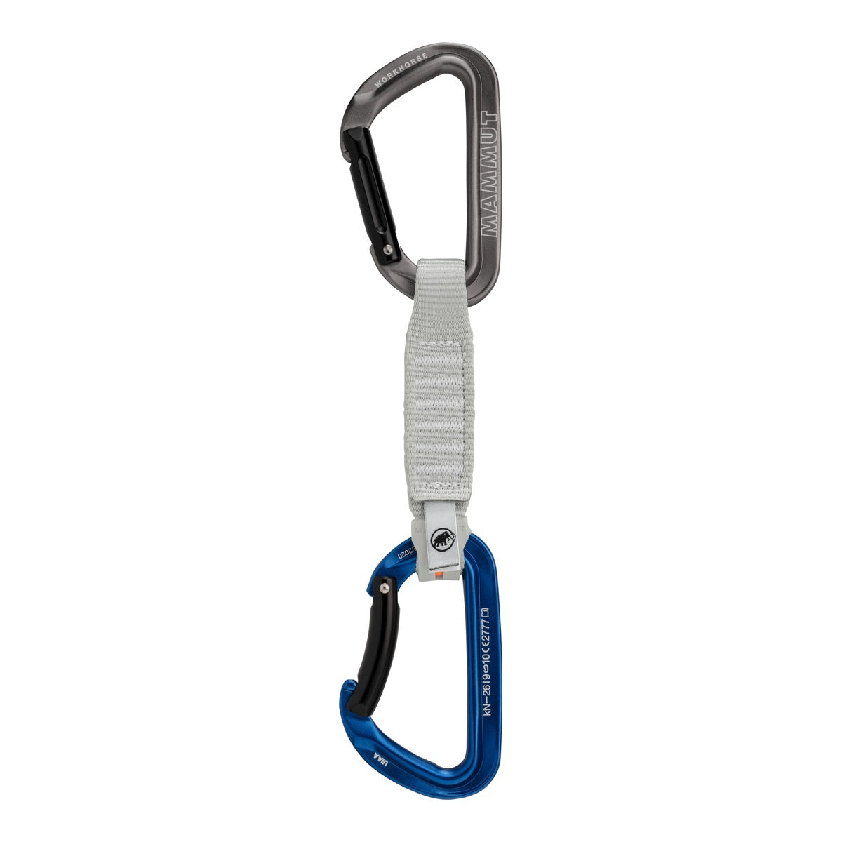 Carabiniera Mammut Workhorse Keylock 12 cm Quickdraw Grey-Blue