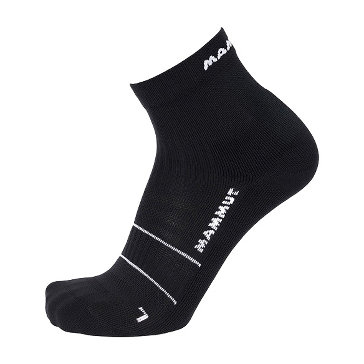 Sosete Alergare Mammut Socks Trail Running Targeted Cushion Quarter Black-White