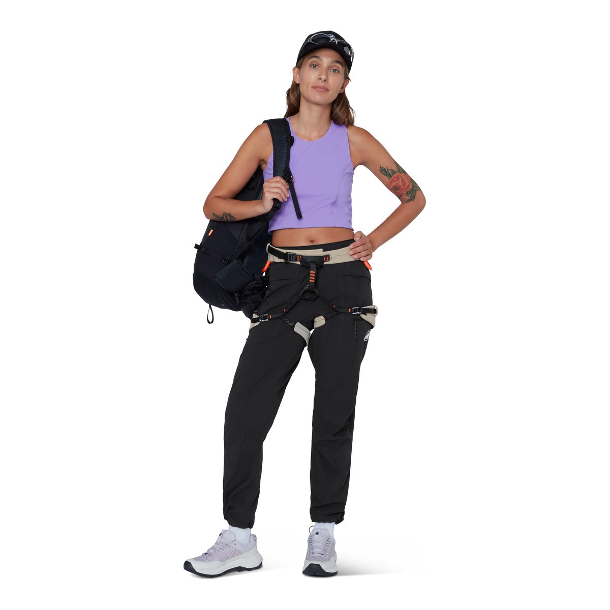 Pantaloni Femei Mammut Sender Climbing Black