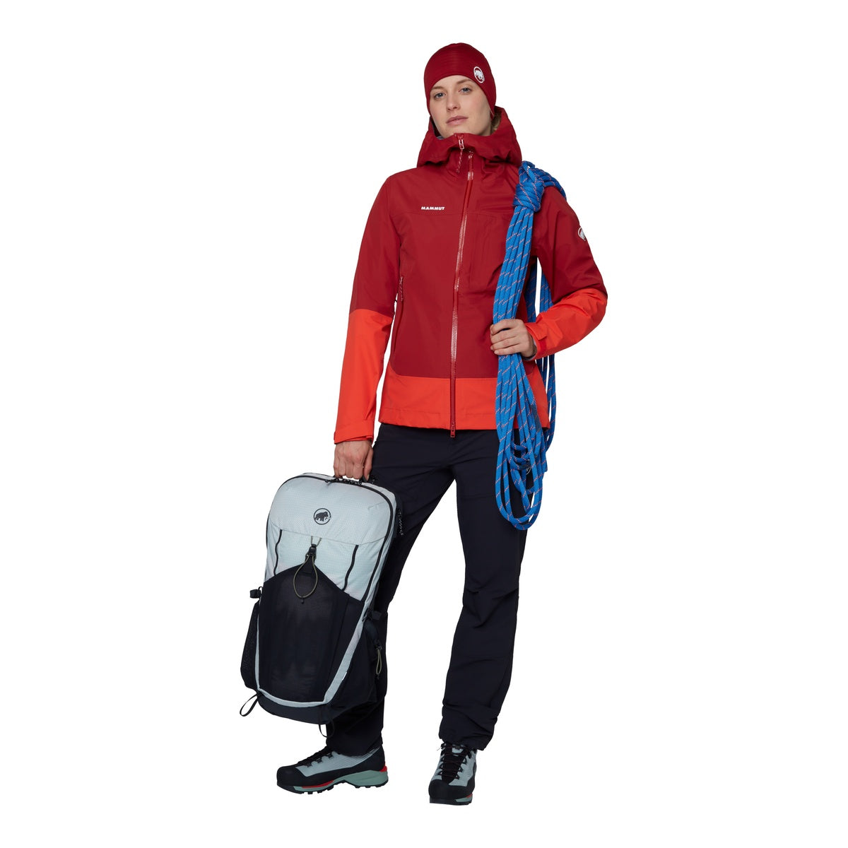 Jacheta Femei Mammut Alto Guide HS Hooded Dark Mammut Red-Mammut Red