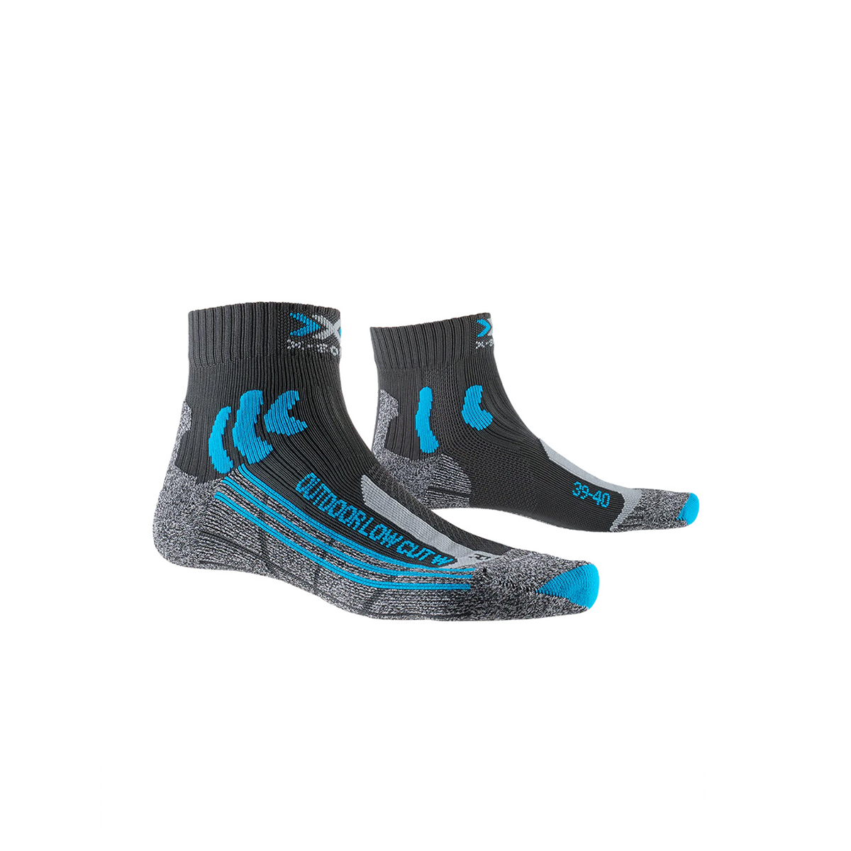 Sosete Femei X-Bionic Trek Outdoor Low Cut Anthracite/Turquoise