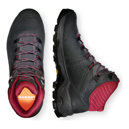 Bocanci Drumetie Femei Mammut Nova IV Mid GTX Black-Blood Red