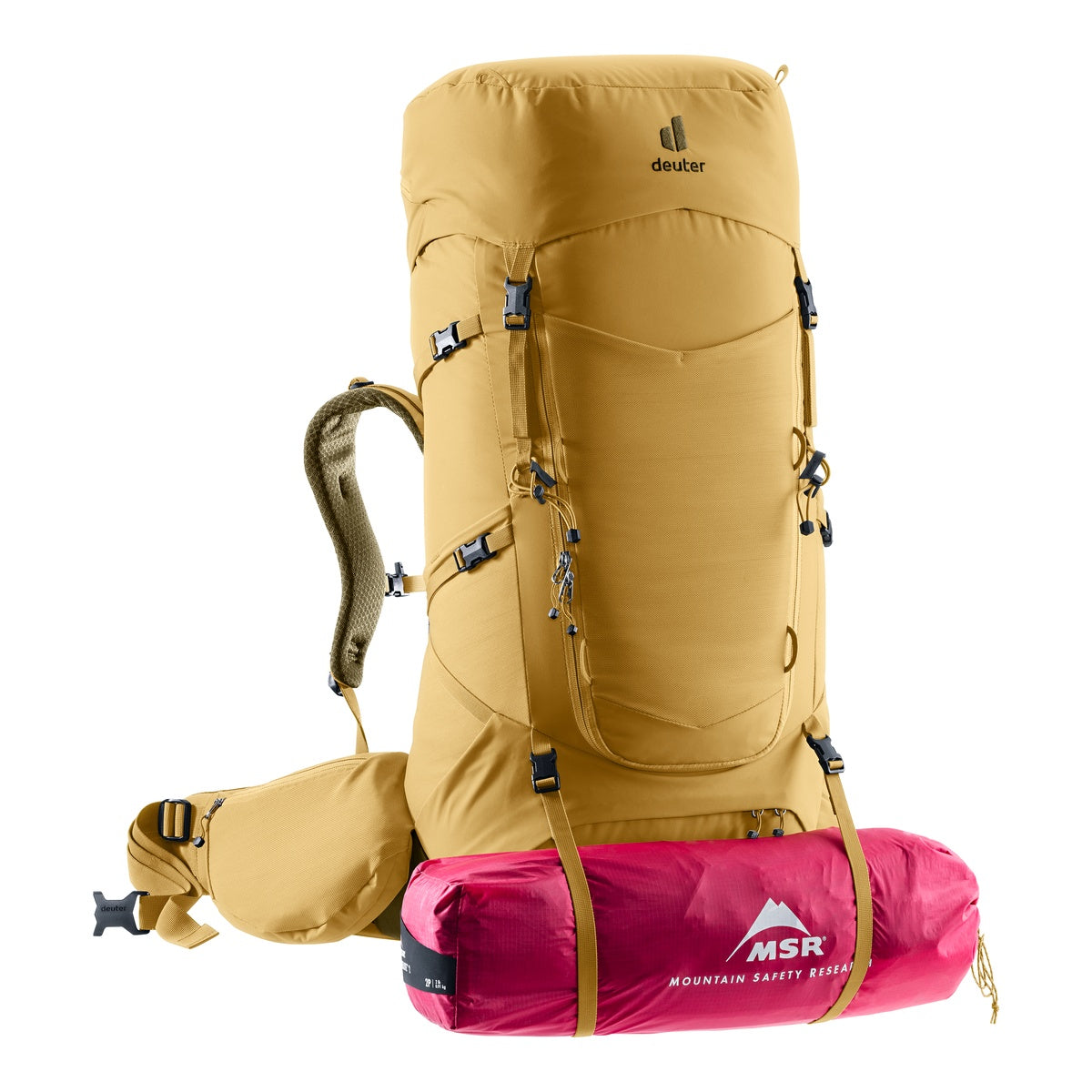 Rucsac Munte Femei Deuter Aircontact Core 55+10 SL Savanna Nori