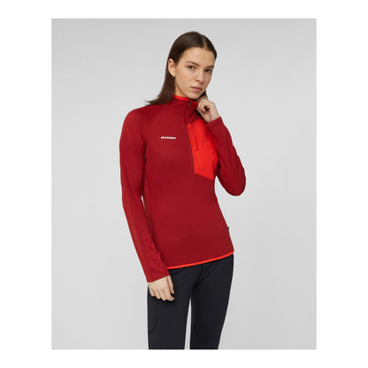 Bluza Femei Mammut Aenergy Light Ml Half Zip Pull Dark Mammut Red-Mammut Red