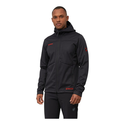 Jacheta Softshell Barbati Mammut Ultimate VIII So Hooded Jacket Men 25 Years Black