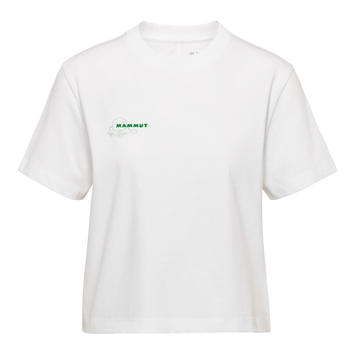 Tricou Femei Mammut Base Cropped Glacier Alb