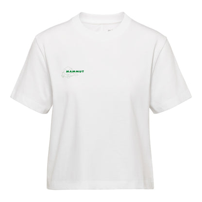 Tricou Femei Mammut Base Cropped Glacier Alb