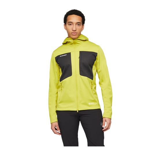 Jacheta Softshell Barbati Mammut Ultimate VIII SO Hooded Acacia-Black