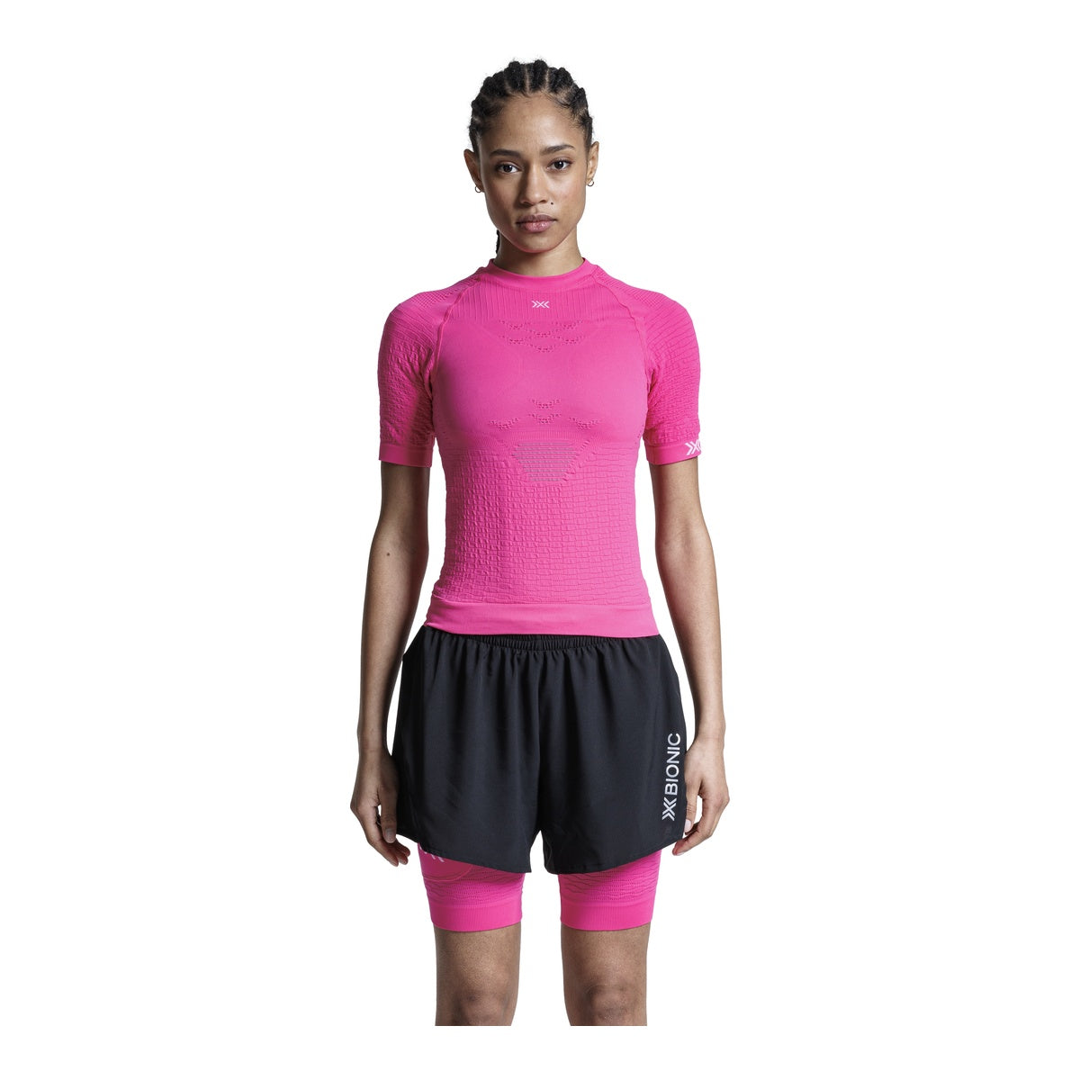 Tricou Femei X-Bionic Effektor Wmn Neo Pink/X White