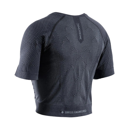 Top Femei X-BIONIC Xceed Run Crop X Black-Rhino Grey