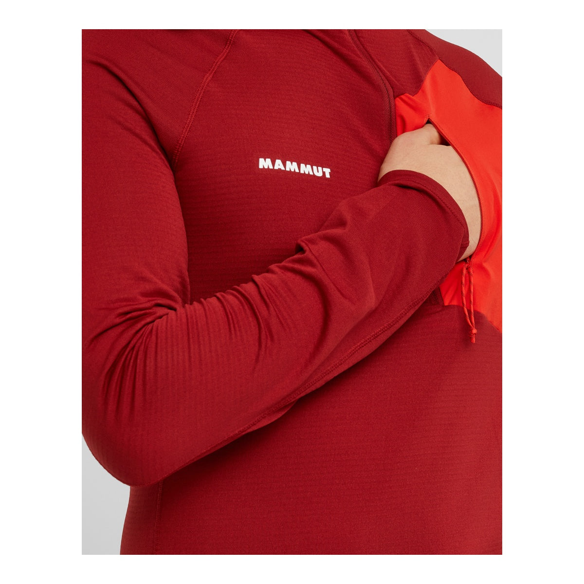 Polar Barbati Mammut Aenergy Light Ml Half Zip Pull Dark Mammut Red-Mammut Red