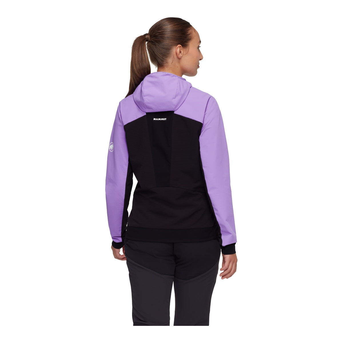 Jacheta Femei Mammut Aenergy So Hybrid Hooded Lavandin-Black