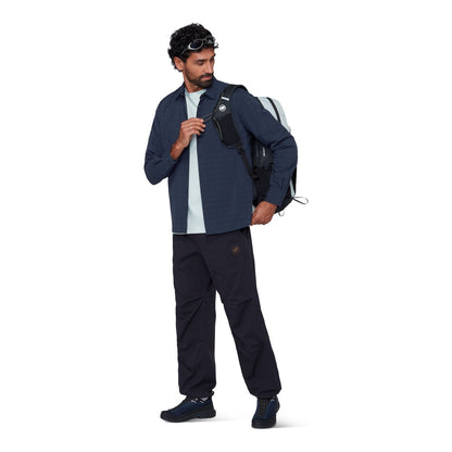 Camasa Barbati Mammut Lenni Longsleeve Marine-Black