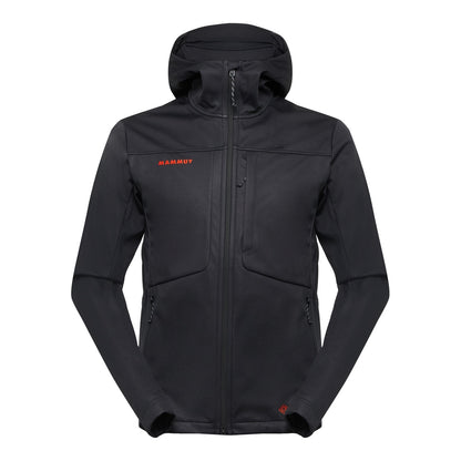 Jacheta Softshell Barbati Mammut Ultimate VIII So Hooded Jacket Men 25 Years Black