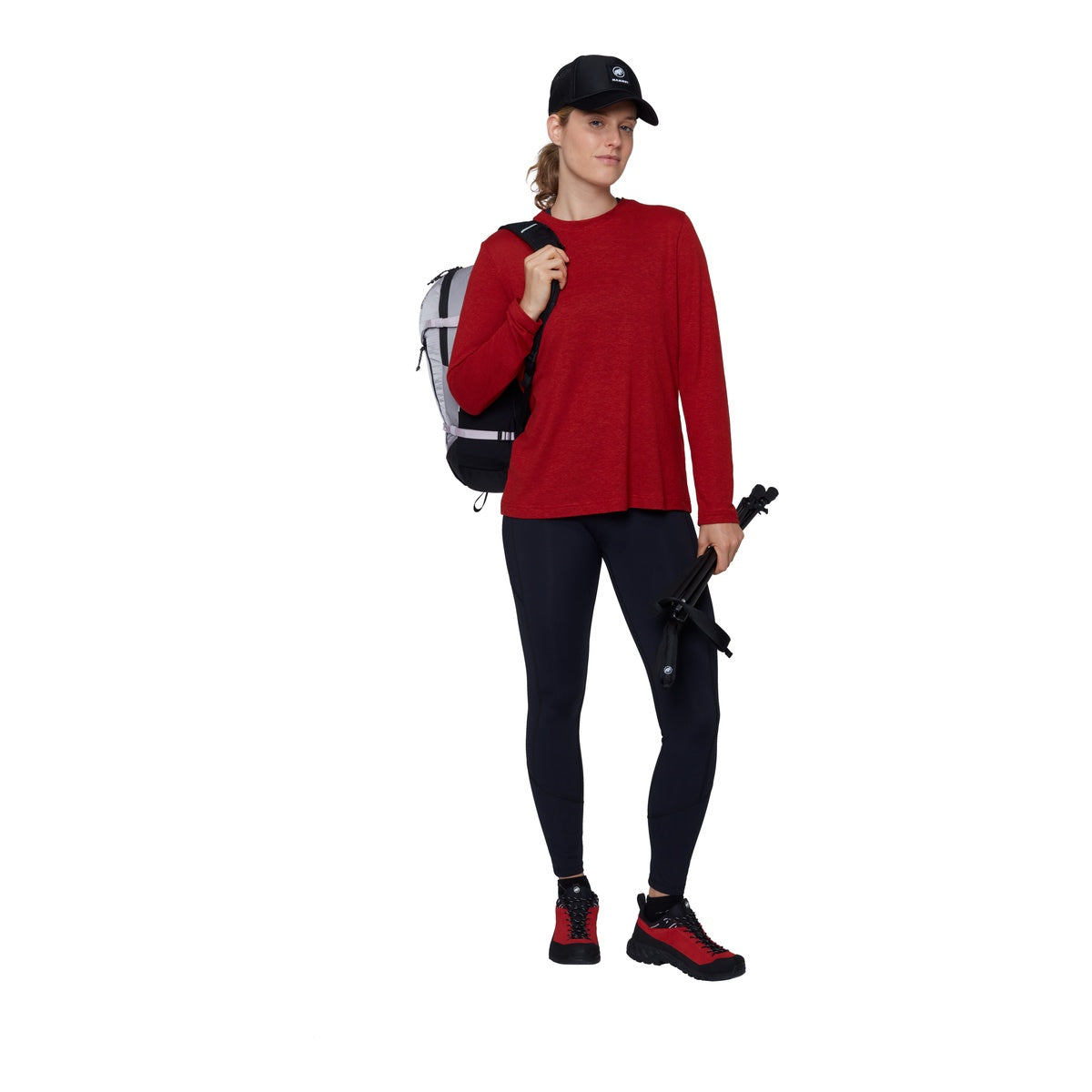 Bluza Femei Mammut Massone Light Longsleeve Dark Mammut Red