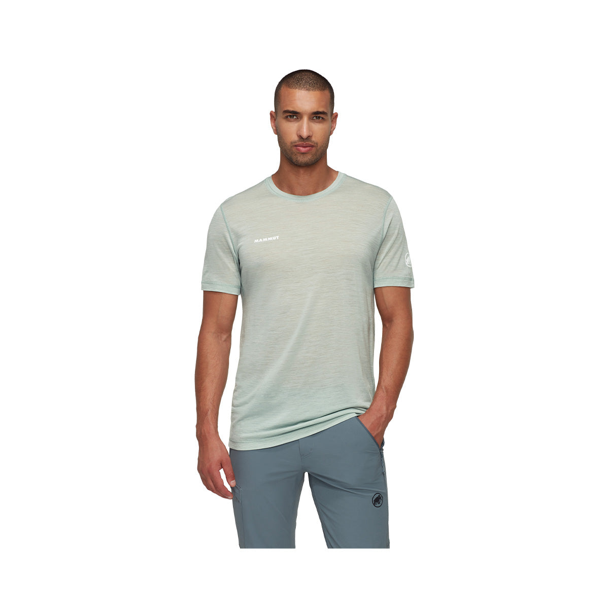 Tricou Barbati Mammut Tree Wool FL Silver Sage Melange