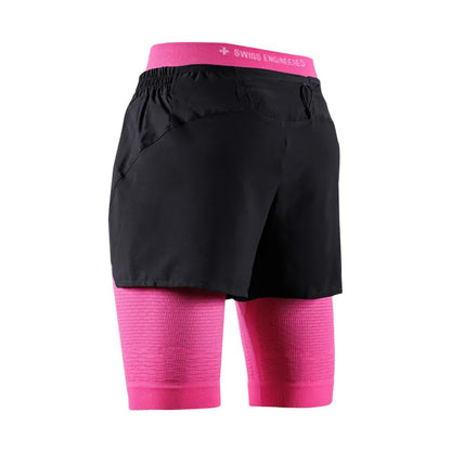 Pantaloni Scurti Femei X-BIONIC Effektor 2In1 X Black-Neo Pink