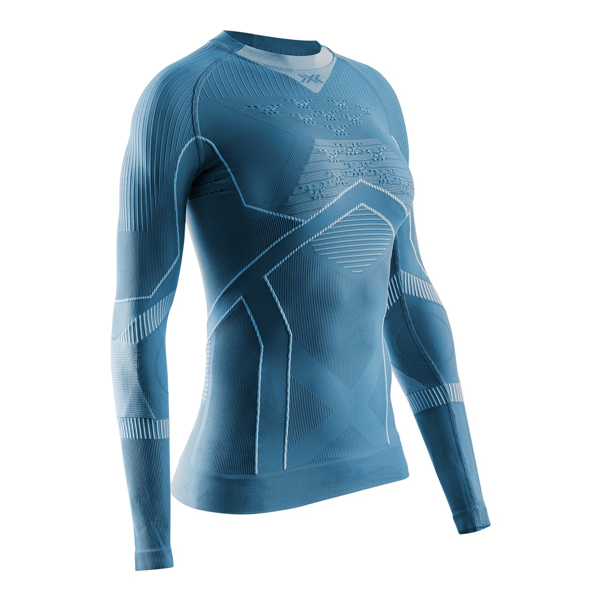 Bluza Femei X-Bionic Energy Accumulator Light Ls Wmn Mineral Blue/Arctic White