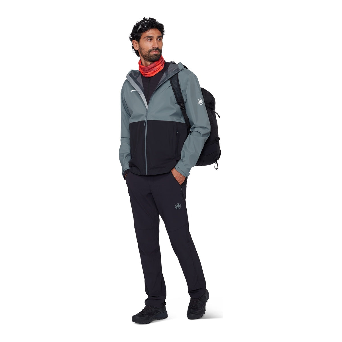 Jacheta Barbati Mammut Linard Light HS Hooded Black-Strata