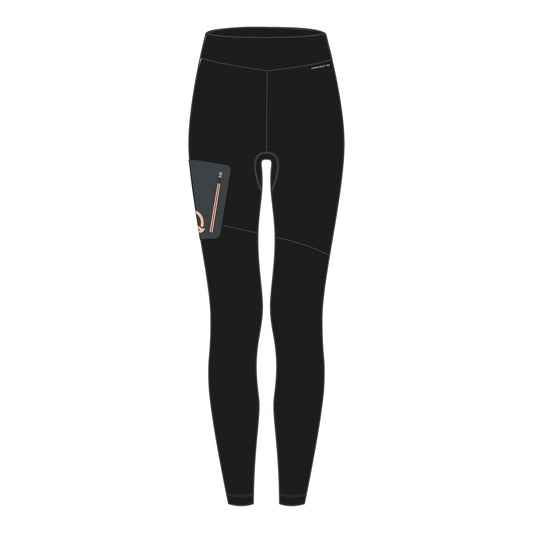 Pantaloni Termici Femei Ruthke Pro Black-Grapefruit Washed