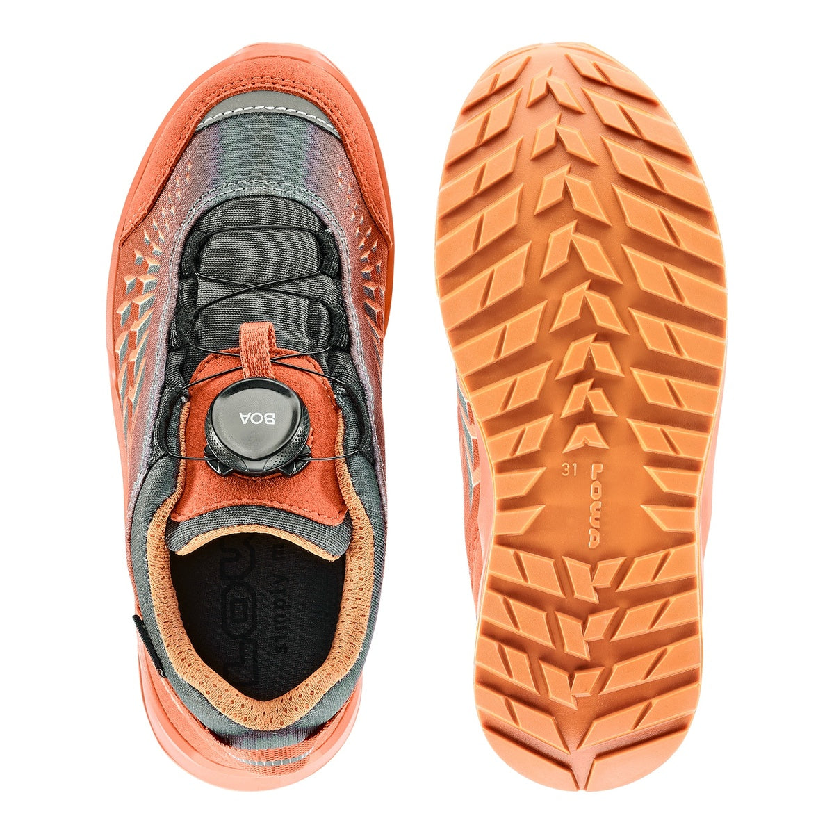Pantofi Drumetie Baieti Lowa Ferrox GTX Lo Jr Red