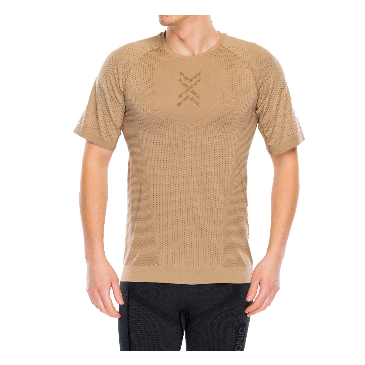 Tricou Barbati X-BIONIC Xceed Run Sand-Dark Sand