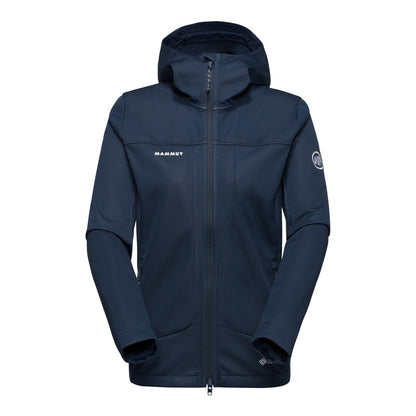 Jacheta Softshell Femei Mammut Ultimate VIII So Hooded Marine