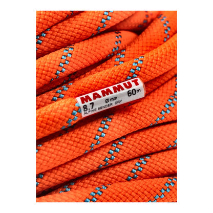 Coarda Dinamica Mammut Alpine Sender Dry 60M Vibrant Orange Ocean