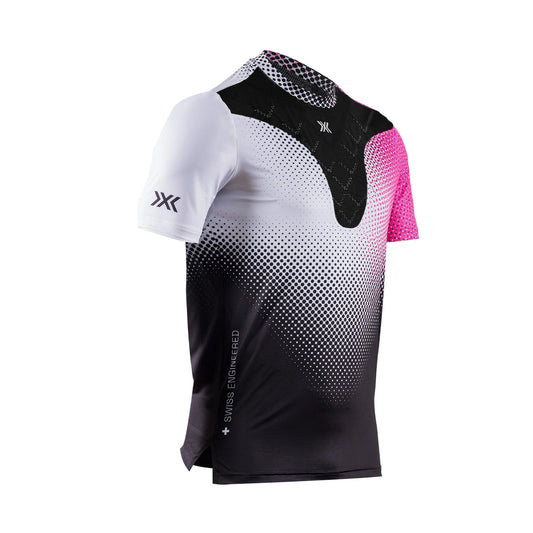 Tricou Barbati X-BIONIC Corefusion Run Dot Fade-White-Neo Pink