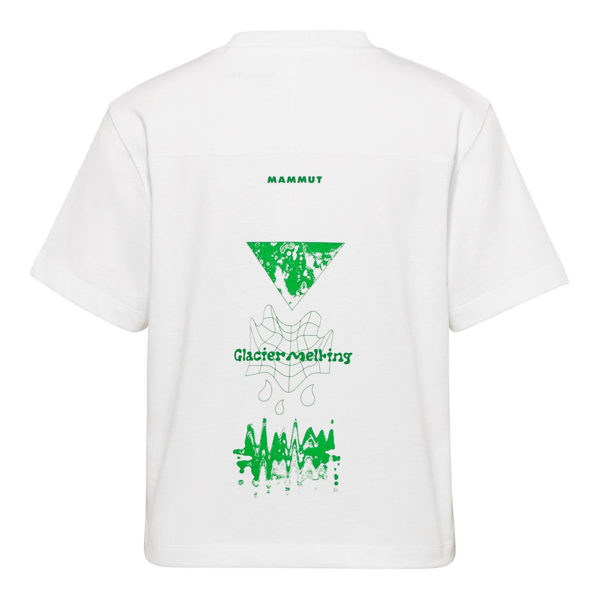 Tricou Femei Mammut Base Cropped Glacier Alb