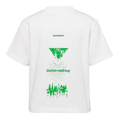 Tricou Femei Mammut Base Cropped Glacier Alb