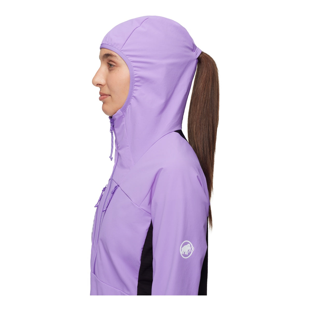 Jacheta Femei Mammut Aenergy So Hybrid Hooded Lavandin-Black