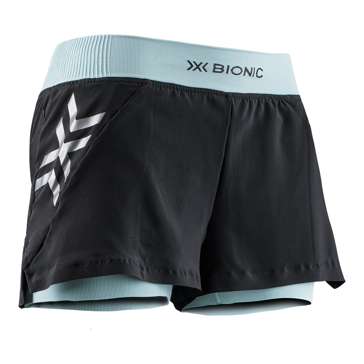 Pantaloni Scurti Femei X-Bionic Twyce Race 2In1 Wmn Clearwater/Black