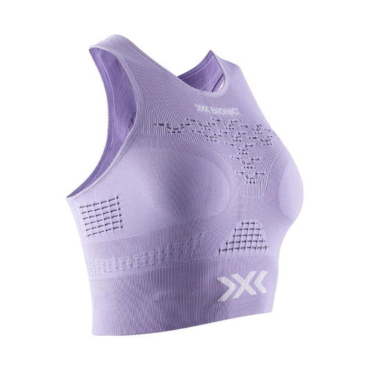 Top Femei X-BIONIC Energizer 4.0 Fitness Crop Bright Lavender-White