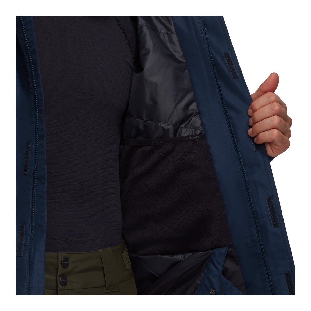 Geaca Schi Barbati Mammut Fall Line HS Thermo Hooded Navy