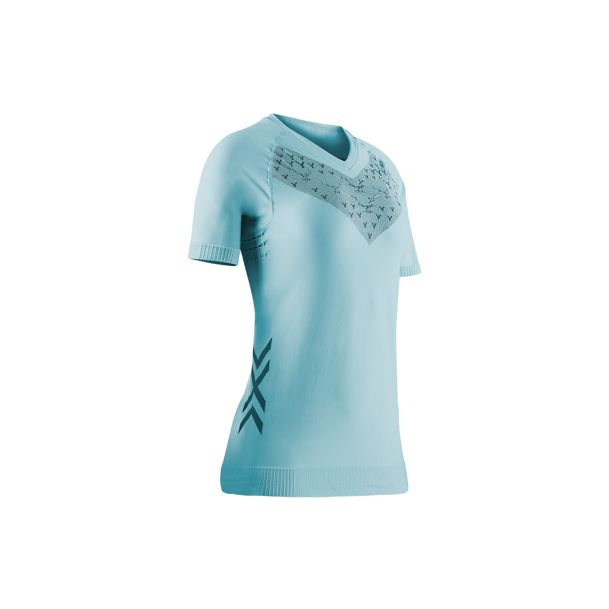 Tricou Femei X-Bionic Twyce Run Clearwater/Black