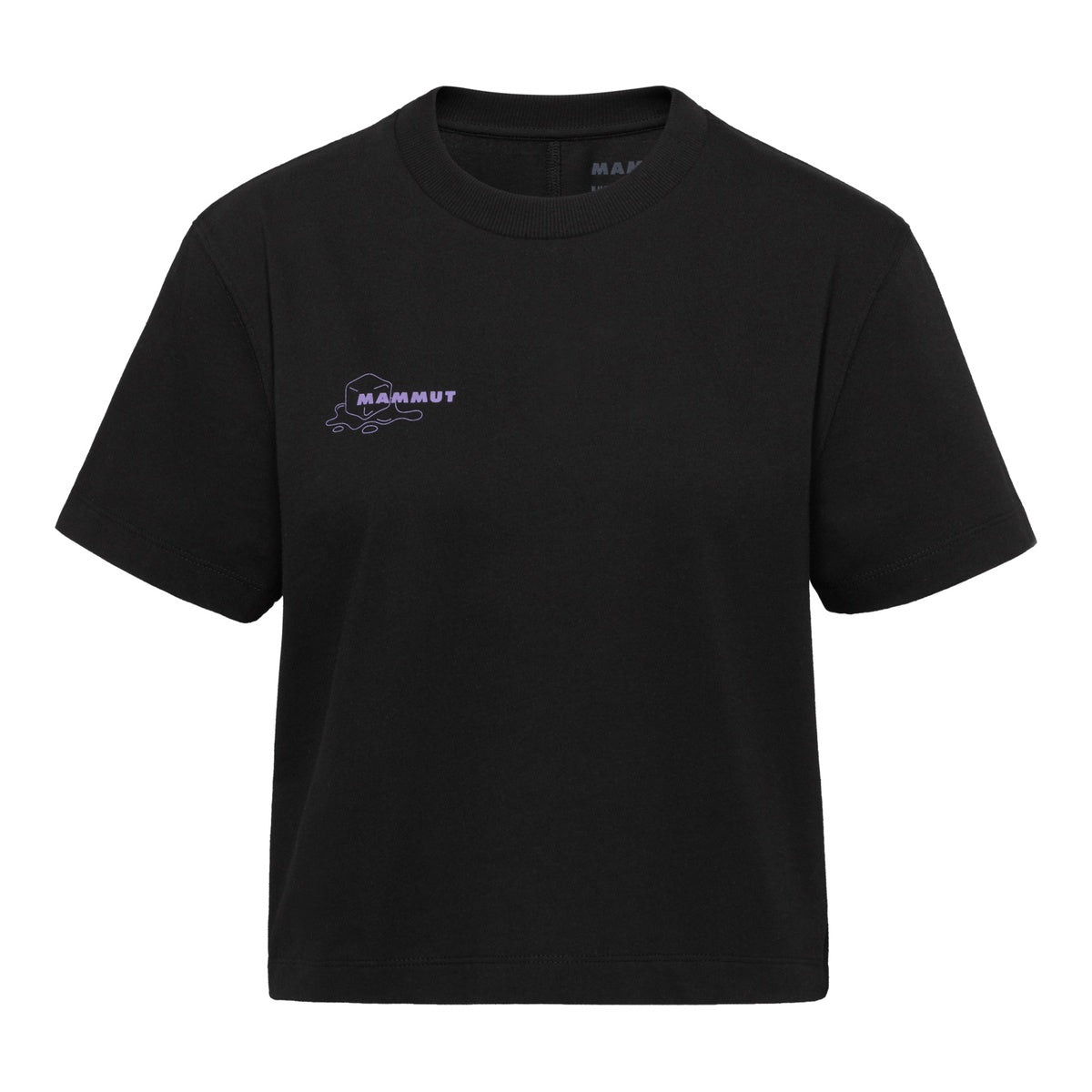 Tricou Femei Mammut Base Cropped Glacier Negru