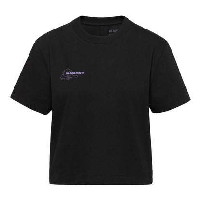 Tricou Femei Mammut Base Cropped Glacier Negru
