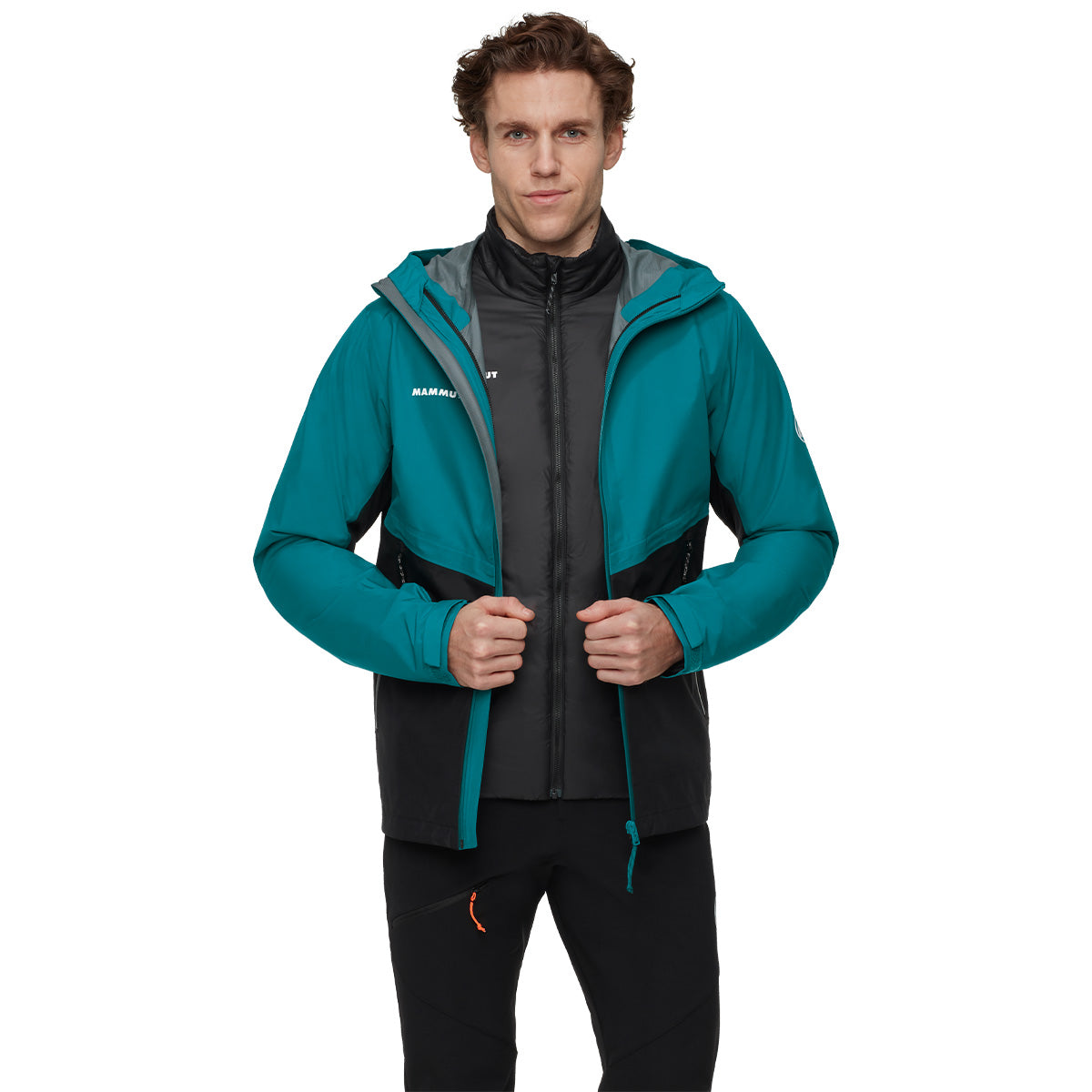 Jacheta Barbati MammutAlto Light 3 In 1 Hs Hooded Deep Teal-Black