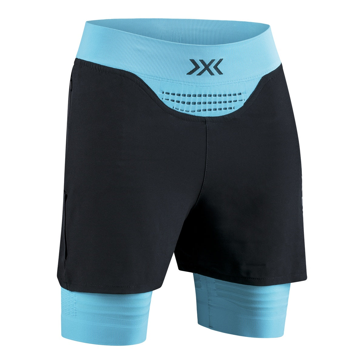 Pantaloni Scurti Femei X-Bionic Effektor 4D Running Streamlite Wmn Black/Effektor Turquoise