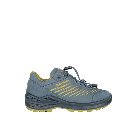 Pantofi Drumetie Copii Lowa Zirrox II GTX Lo Brown Petrol/Mustard