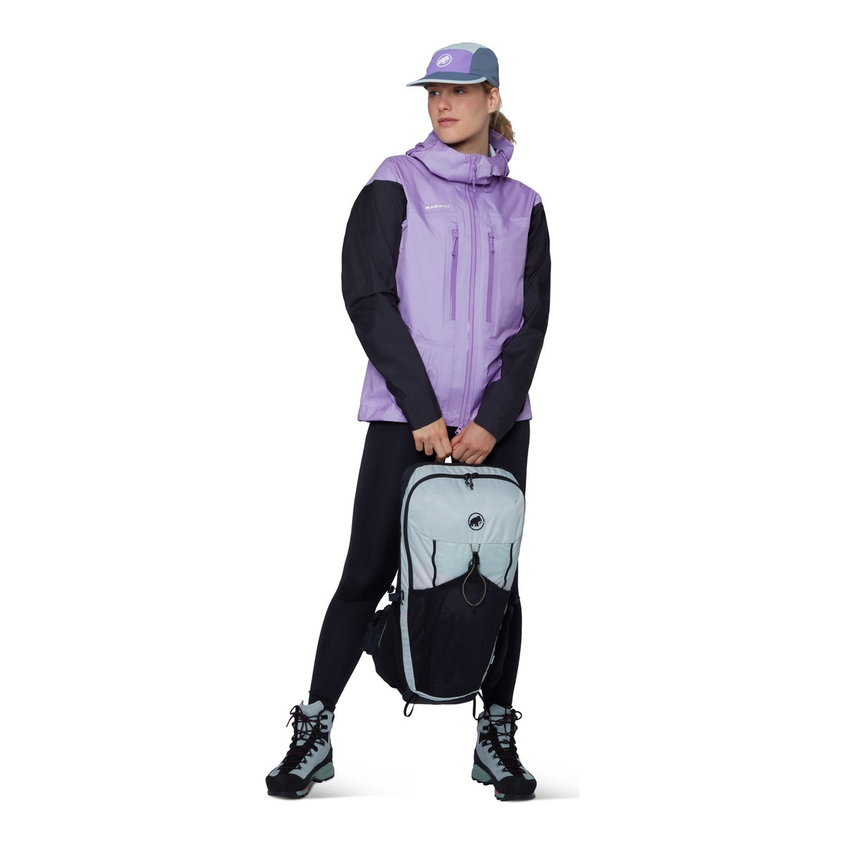 Jacheta Femei Mammut Taiss Light HS Hooded Lavandin-Black