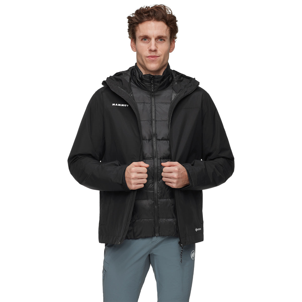 Jacheta Barbati Mammut Treeline 3 In 1 Hs Hooded Black-Black