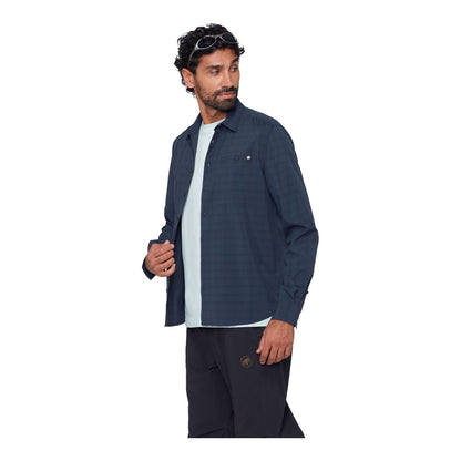 Camasa Barbati Mammut Lenni Longsleeve Marine-Black