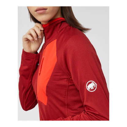 Bluza Femei Mammut Aenergy Light Ml Half Zip Pull Dark Mammut Red-Mammut Red